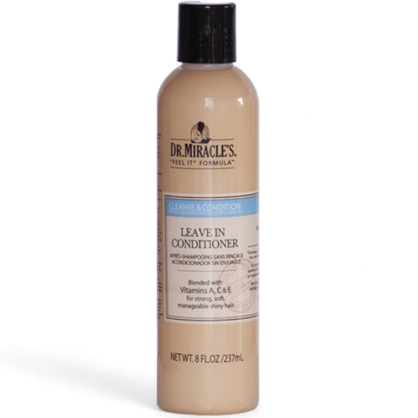 Dr. Miracle's Leave In Conditioner, Blended with Vitamins A, C & E for Strong, Soft, Manageable Shiny Hair 237ml