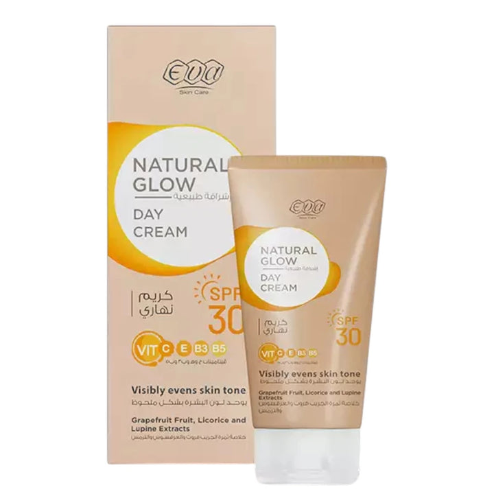 Eva Natural Glow Day Cream with SPF 30 for Even Skin Tone 50 Gm
