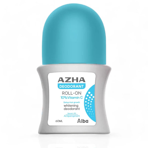 Azha Roll-On Whitening Deodorant Delays Hair Growth, Secret - 60ml